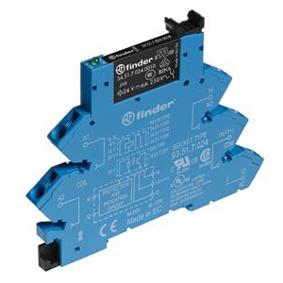 Koppelrelais mit Zugfederklemmen - 1 Wechsler 6 A - Spule 240 V AC - Reststromunterdrückung