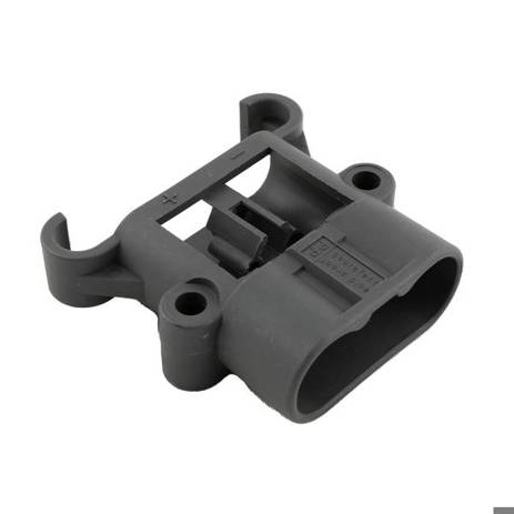Euro Steckverbindung 80A 25mm² mit Griff und Zugentlastung - Codierstift grau