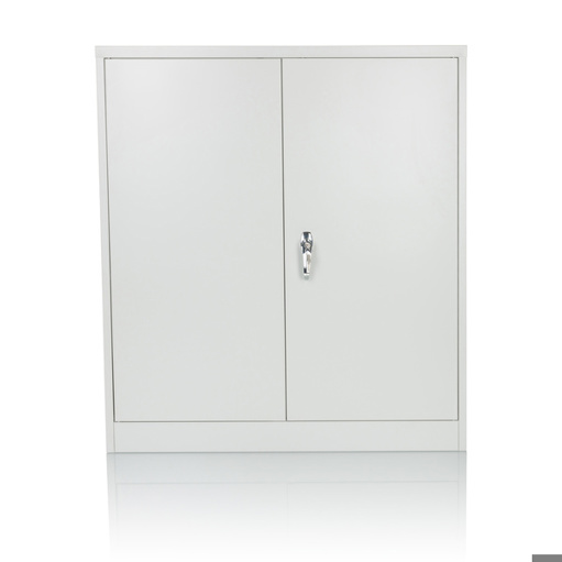 Lichtgrauer Aktenschrank COLOR AS – 105 x 90 x 40 cm, Metall, hjh OFFICE