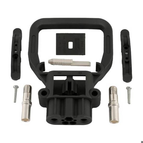 Euro DIN 80A Kupplung 25mm² mit Griff und Zugentlastung - Codierstifte